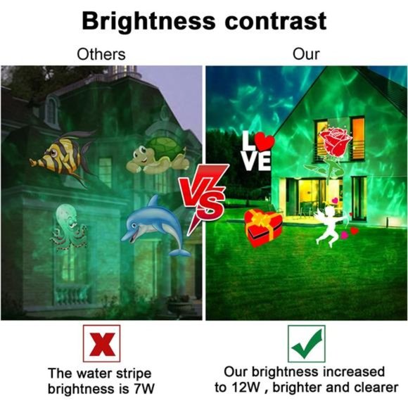 Christmas Projector Lights Outdoor, LED Holiday Projector Night Light Waterproof - Picture 5 of 6